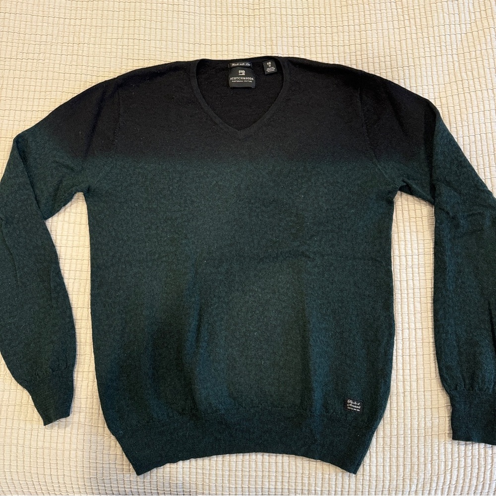 Scotch & Soda Ombré Green Black Sweater - M